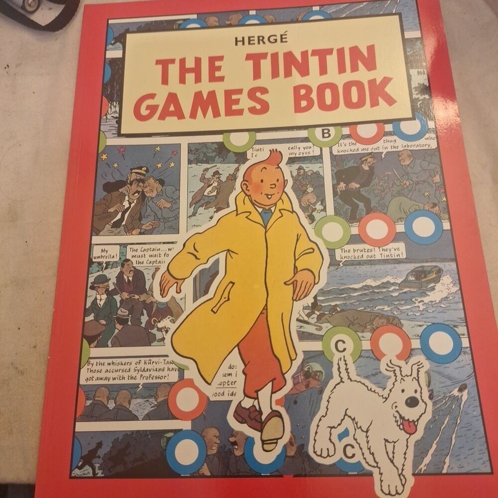 The Tintin Games Book - 1986 Methuen 1st UK Edition by Herge